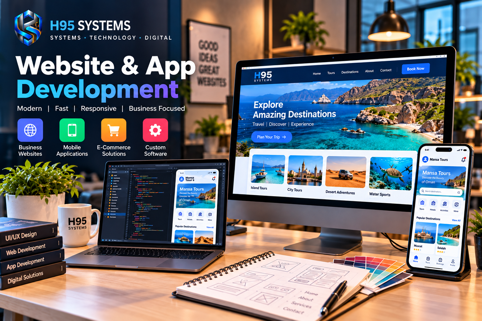 Website and mobile app sample